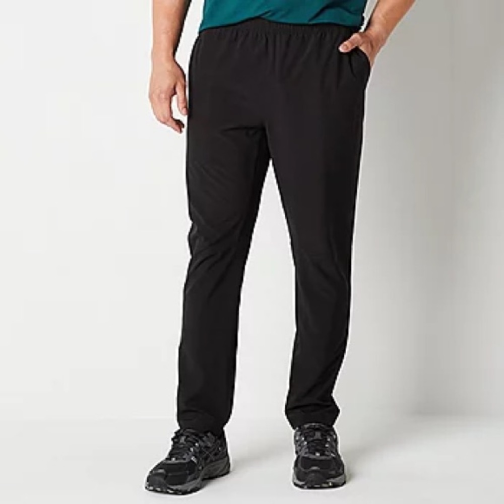 NWT New Xersion 2XL quick dry fleece pull on training pants joggers black soft